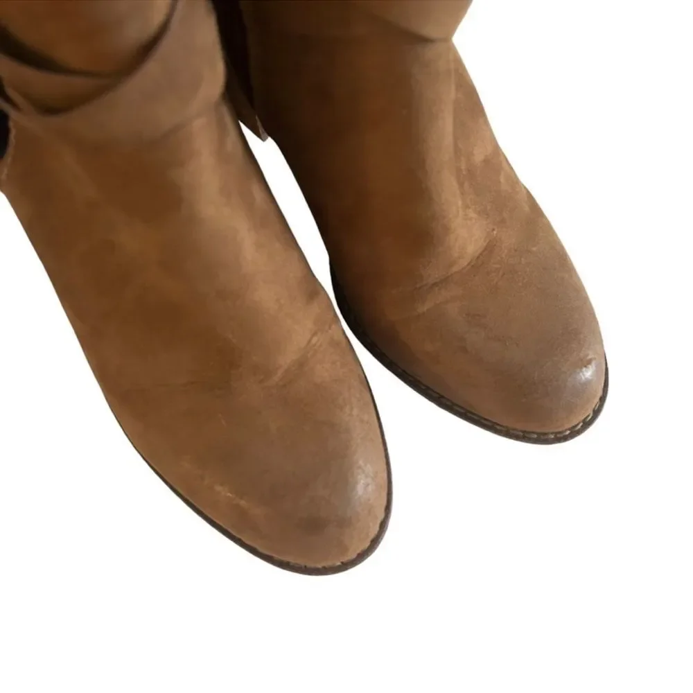 ALDO Suede Leather Buckle Ankle Booties 8 - Picture 4 of 15